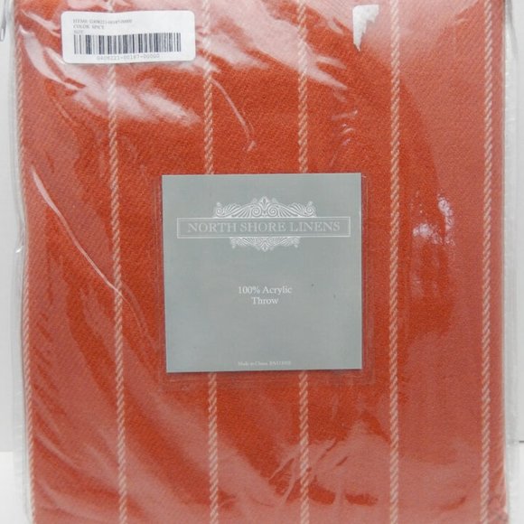 North Shore Linens 100% Acrylic Throw in Spice Color - Picture 2 of 6